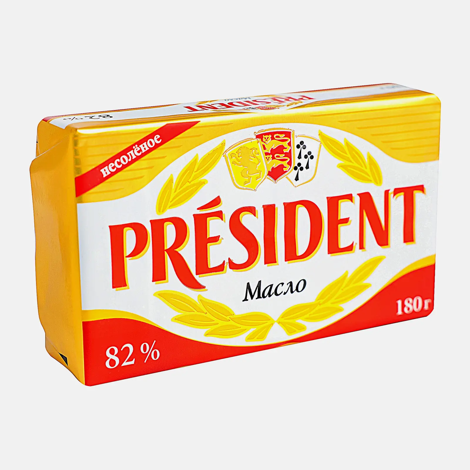 Масло сливочное President несоленое 180г