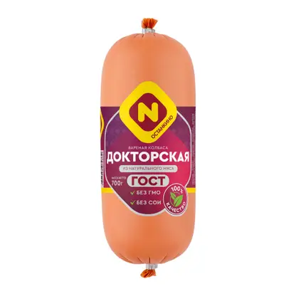 Изображение товара Колбаса Останкино Докторская варёная 700г