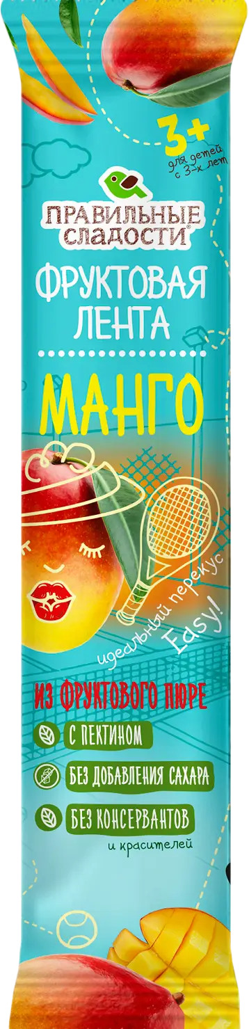 Изображение товара Печенье Правильные сладости Фруктовая лента Манго 15г