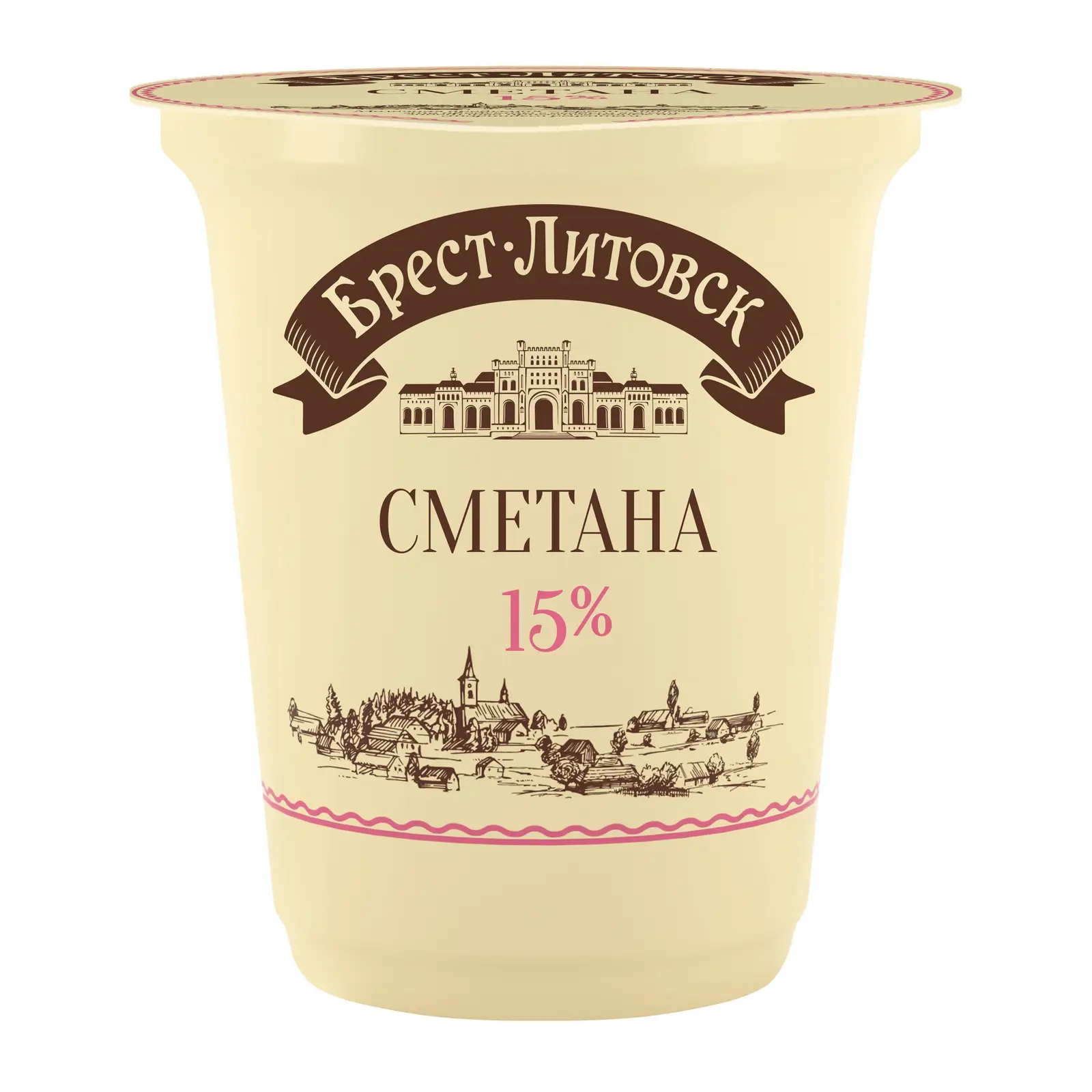 Изображение товара Сметана Брест-Литовск 15% 300г натуральный кисломолочный продукт
