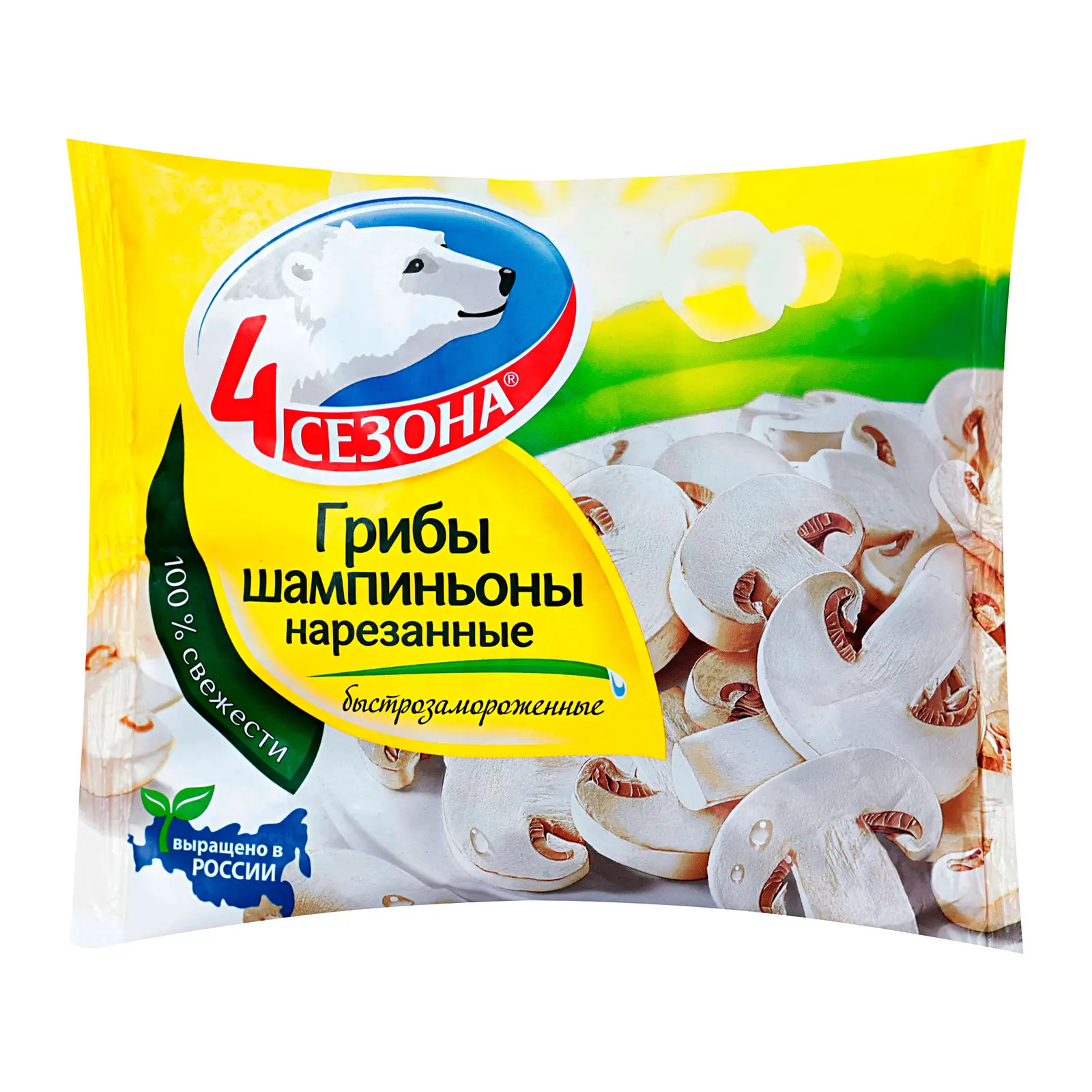 Изображение товара Быстрозамороженные нарезанные шампиньоны 4 Сезона 400 г