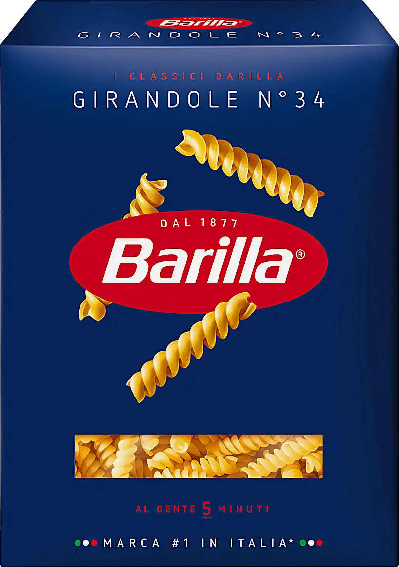 Изображение товара Макароны Barilla Girandole Спирали 450г высококачественные итальянские фигурные макароны
