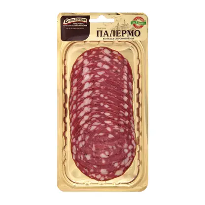 Изображение товара Колбаса Егорьевская Палермо сырокопченая нарезка 100г