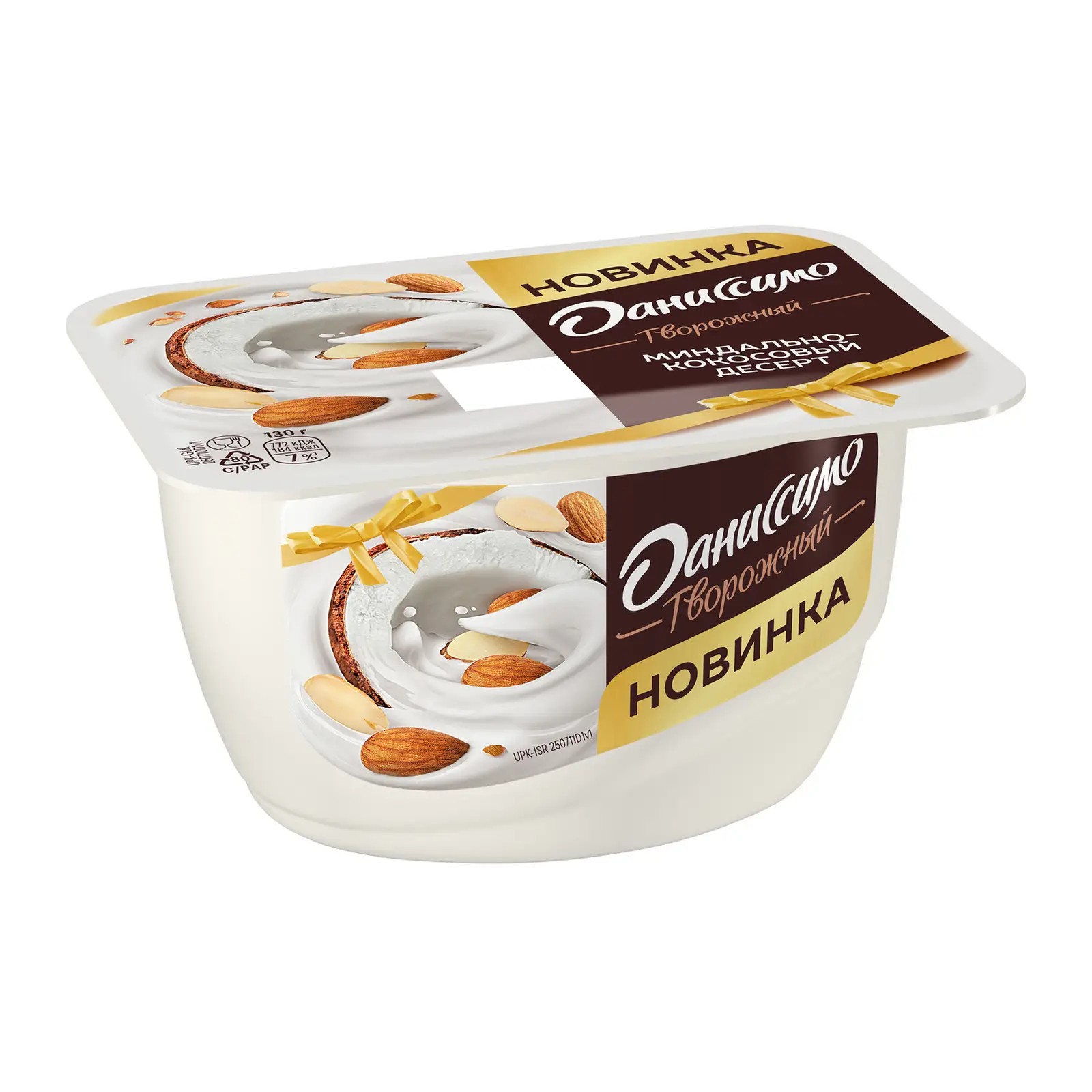 Изображение товара Творожный миндально-кокосовый десерт Даниссимо 6.8% 130г