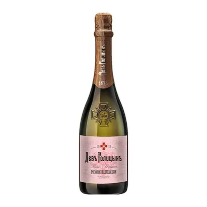 Вино игристое Лев Голицын розовое полусладкое 13% 750мл