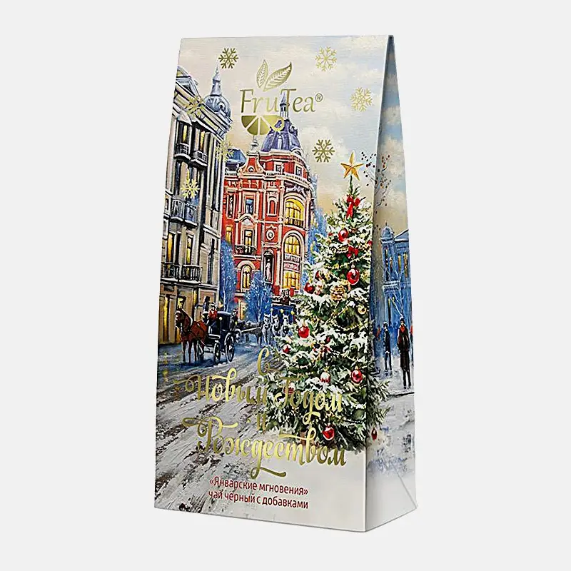 Изображение товара Подарочный набор черных чая Frutea Новогодний 50 г три вкуса