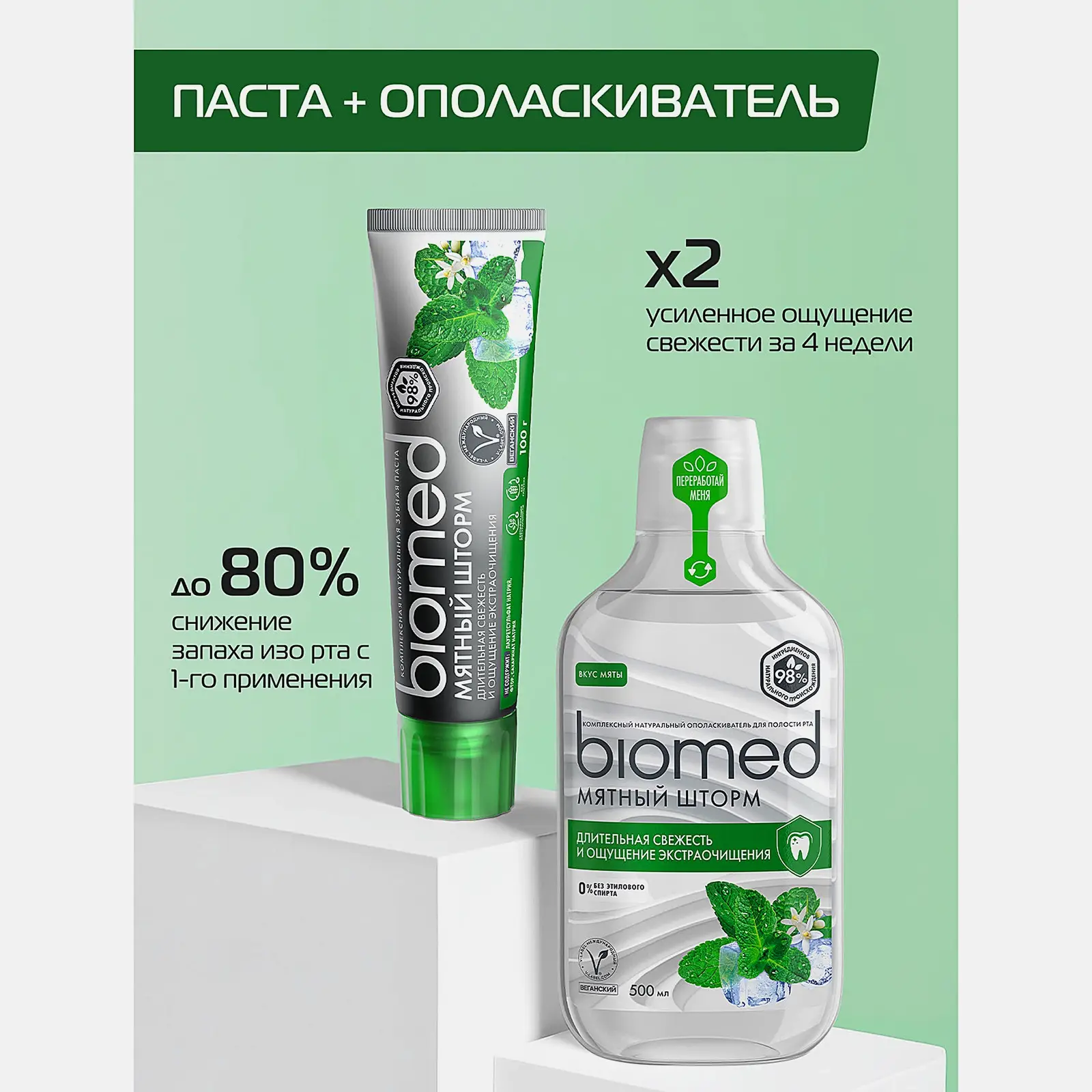 Зубная паста Мятный шторм Biomed 100г - фото 5