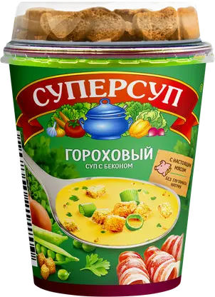 Суп Суперсуп Гороховый с беконом и гренками 45г