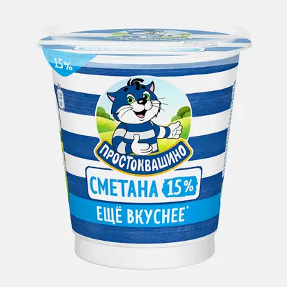 Сметана Простоквашино 15% 300г