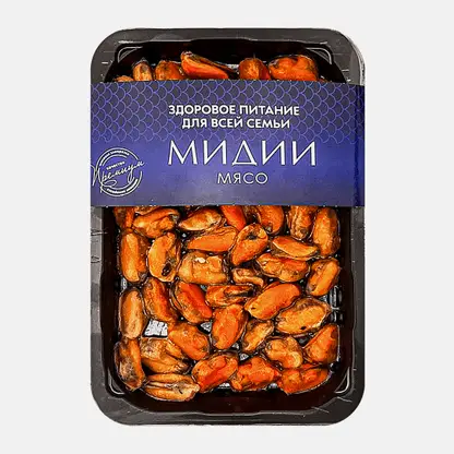 Мясо чилийских мидий Шифудо вареномороженное 300г