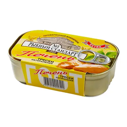 Изображение товара Печень трески натуральная Рыбный стандартъ 115г