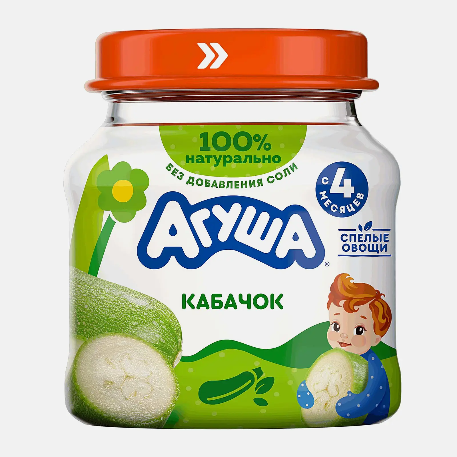 Пюре детское овощное Агуша Кабачок 80г с 4 месяцев