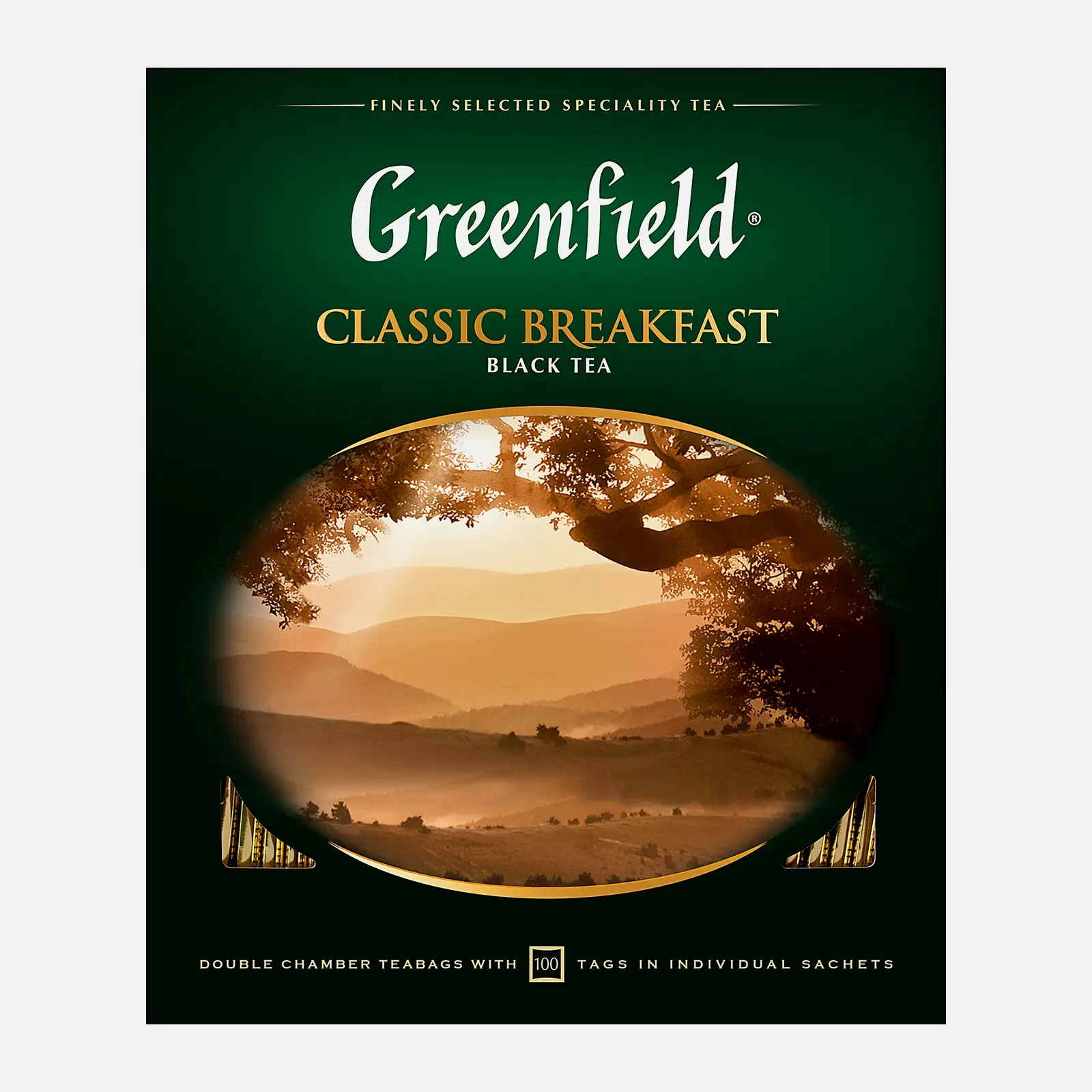 Изображение товара Чай черный Greenfield Classic Breakfast 100 пакетиков для бодрого утра