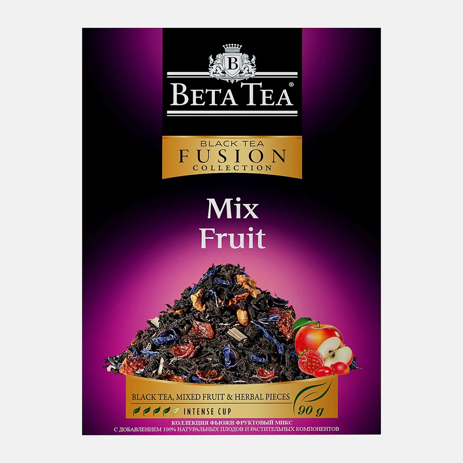 Изображение товара Чай черный Beta Tea Mix Fruit 90г с фруктовыми ароматами
