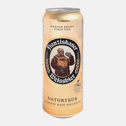 Пиво Franziskaner Premium Weissbier светлое нефильтрованное пшеничное 5% 450мл