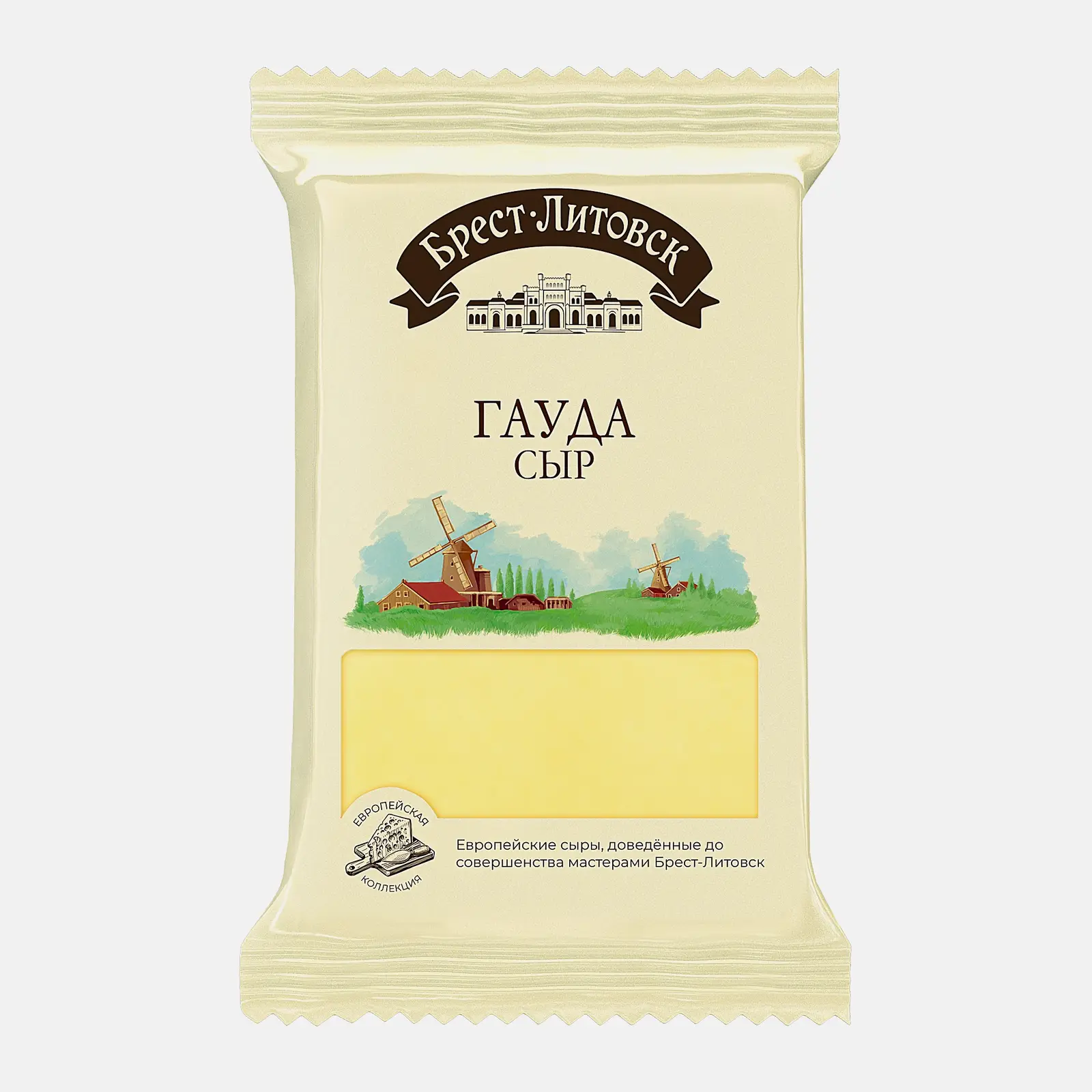 Изображение товара Сыр Брест-Литовск Гауда 48% 200г натуральный полутвердый