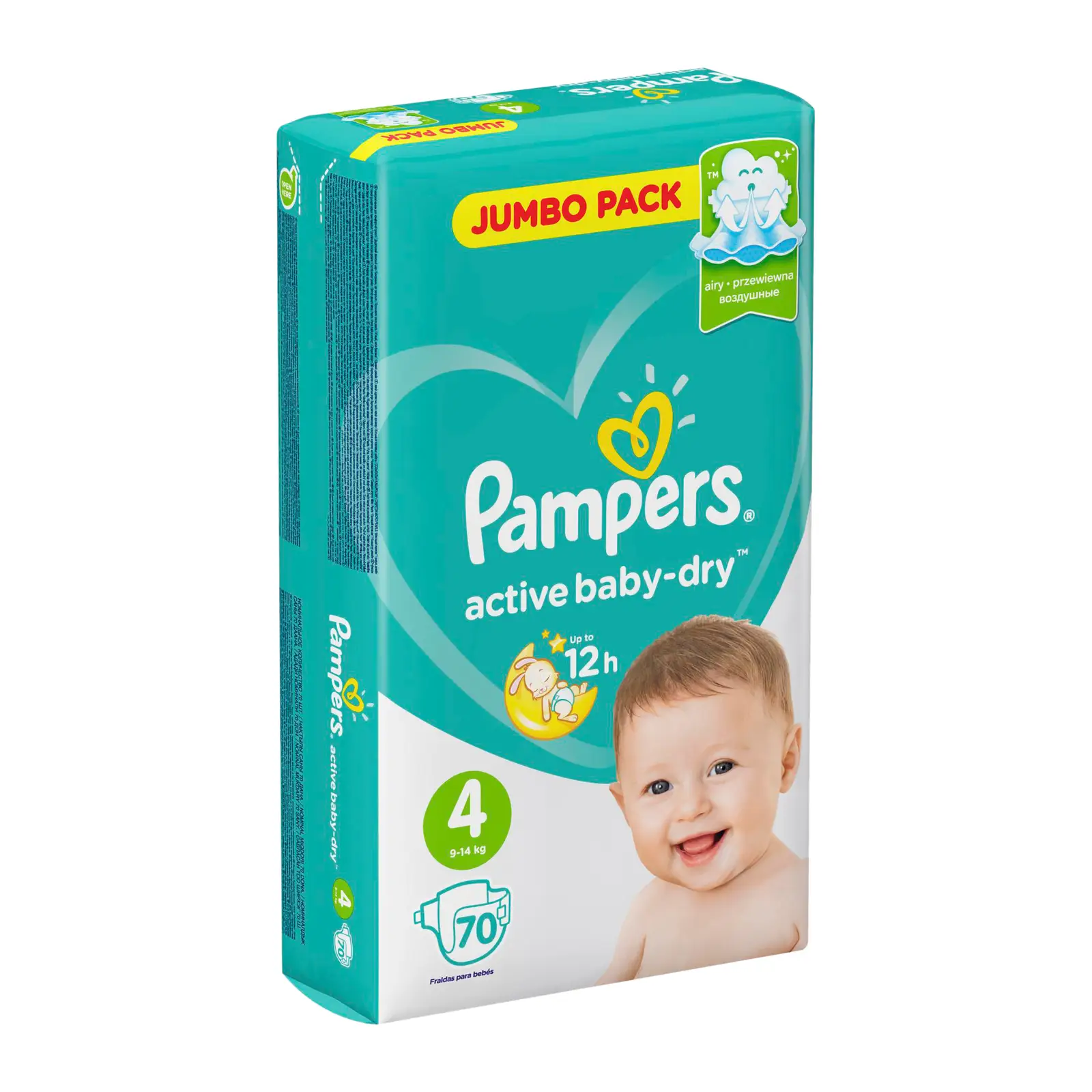 Подгузники Pampers Activebaby Maxi р.4 7-14/9-14кг 70шт в ассортименте