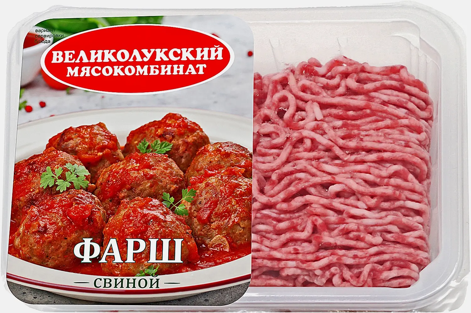 Изображение товара Свиной фарш Великолукский МК 400г - качественный продукт