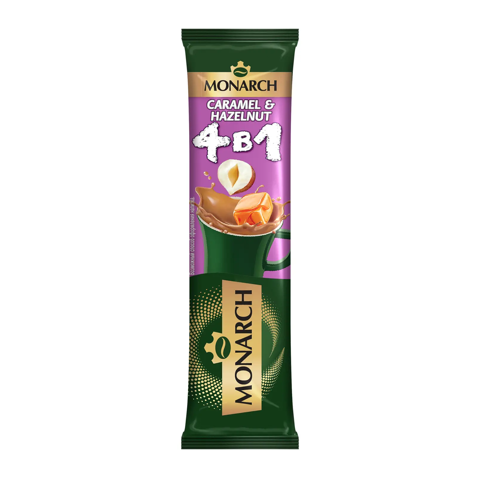 Изображение товара Кофе растворимый Jacobs Monarch 4в1 Карамель/Лесной орех 13.5г в ассортименте