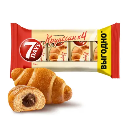 Изображение товара Круассан с кремом Какао 7Days 4шт*65г