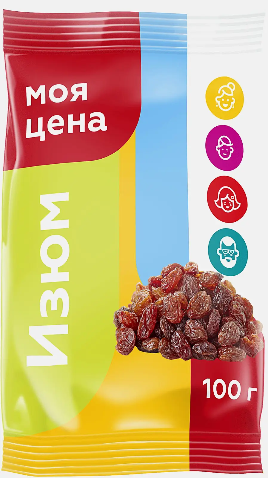 Виноград Моя цена сушеный светлый 100г