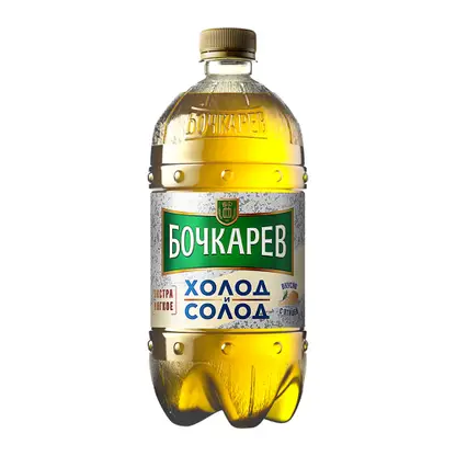 Изображение товара Пиво Бочкарев Холод и солод светлое 950мл 4.1% пастеризованное фильтрованное
