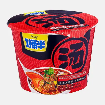 Лапша быстрого приготовления со вкусом острой говядины Jinmailang 145г
