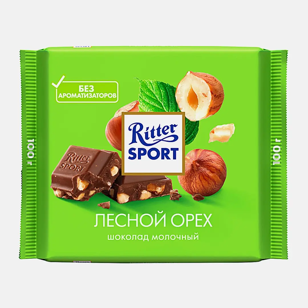 Шоколад Молочный Лесной орех Ritter Sport 100г