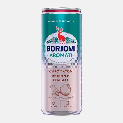 Напиток Borjomi Flavored Water Вишня-Гранат без сахара 330мл