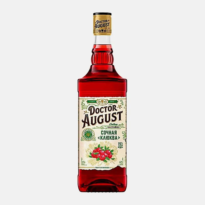 Изображение товара Настойка сладкая с клюквой Doctor August 19% 500мл
