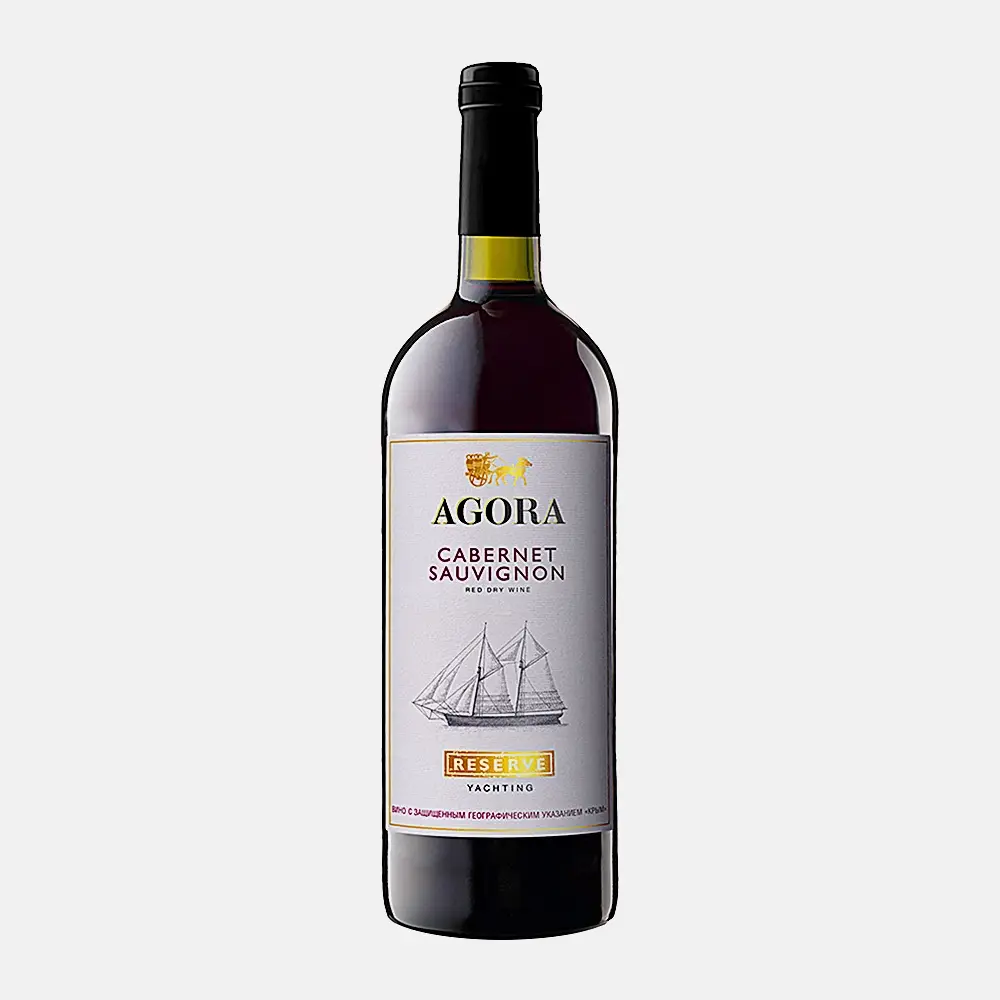 Изображение товара Вино Agora Reserve Yachting Каберне Совиньон красное сухое 50мл