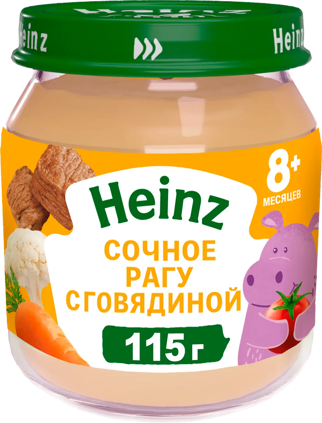 Пюре детское мясное Heinz Сочное рагу с говядиной с 8 месяцев 115г — в  каталоге на сайте сети Магнит | Краснодар