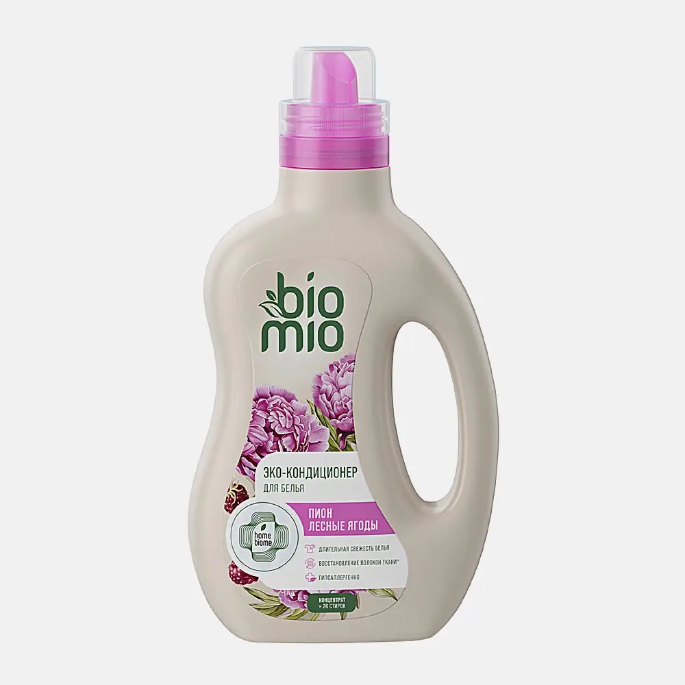 Изображение товара Эко-кондиционер для белья Biomio Пион-лесные ягоды 800 мл для мягкости и аромата тканей