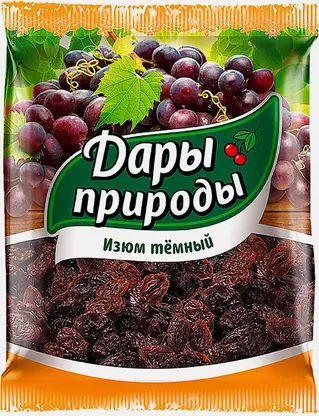 Изюм темный Дары природы 150г