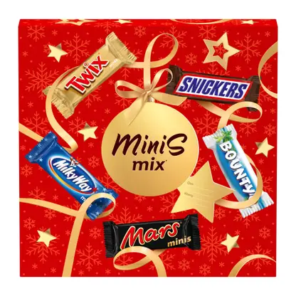 Изображение товара Набор новогодних шоколадных конфет Minis Mix 160г Марс