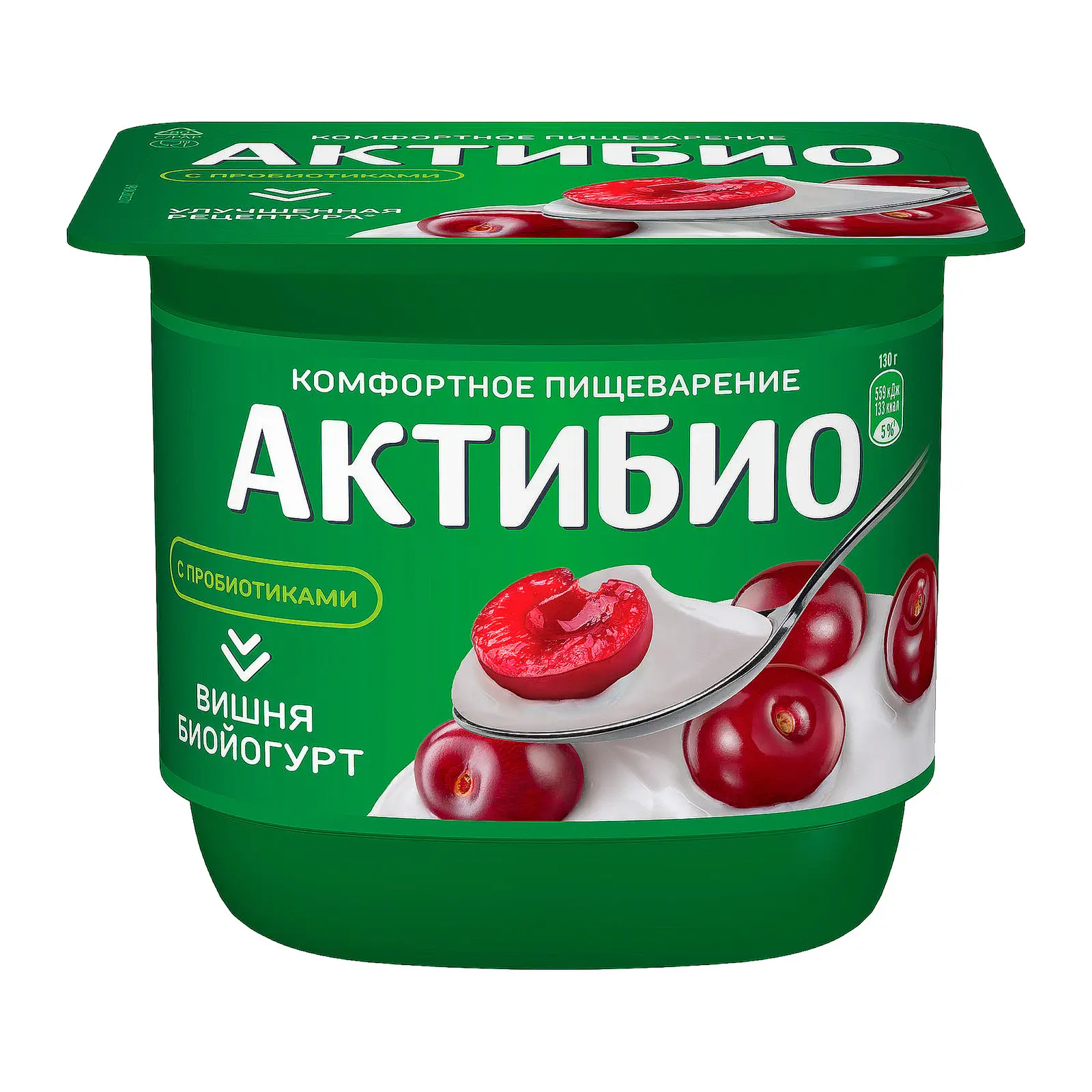 Изображение товара Биойогурт Актибио вишня 2.9% 130г