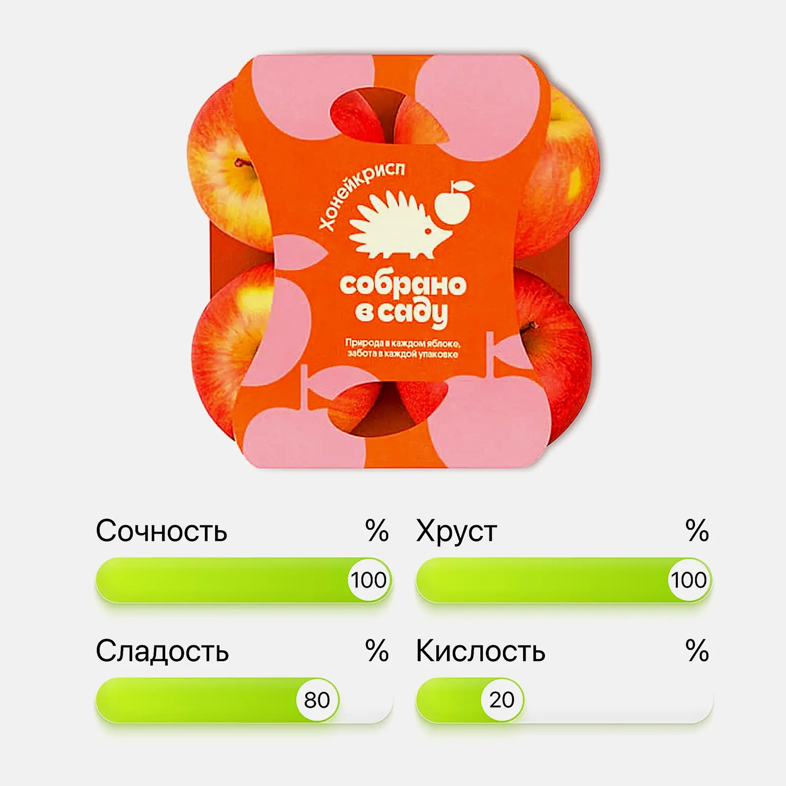 Изображение товара Яблоки Хонейкрисп Собрано в саду 4шт свежие и натуральные