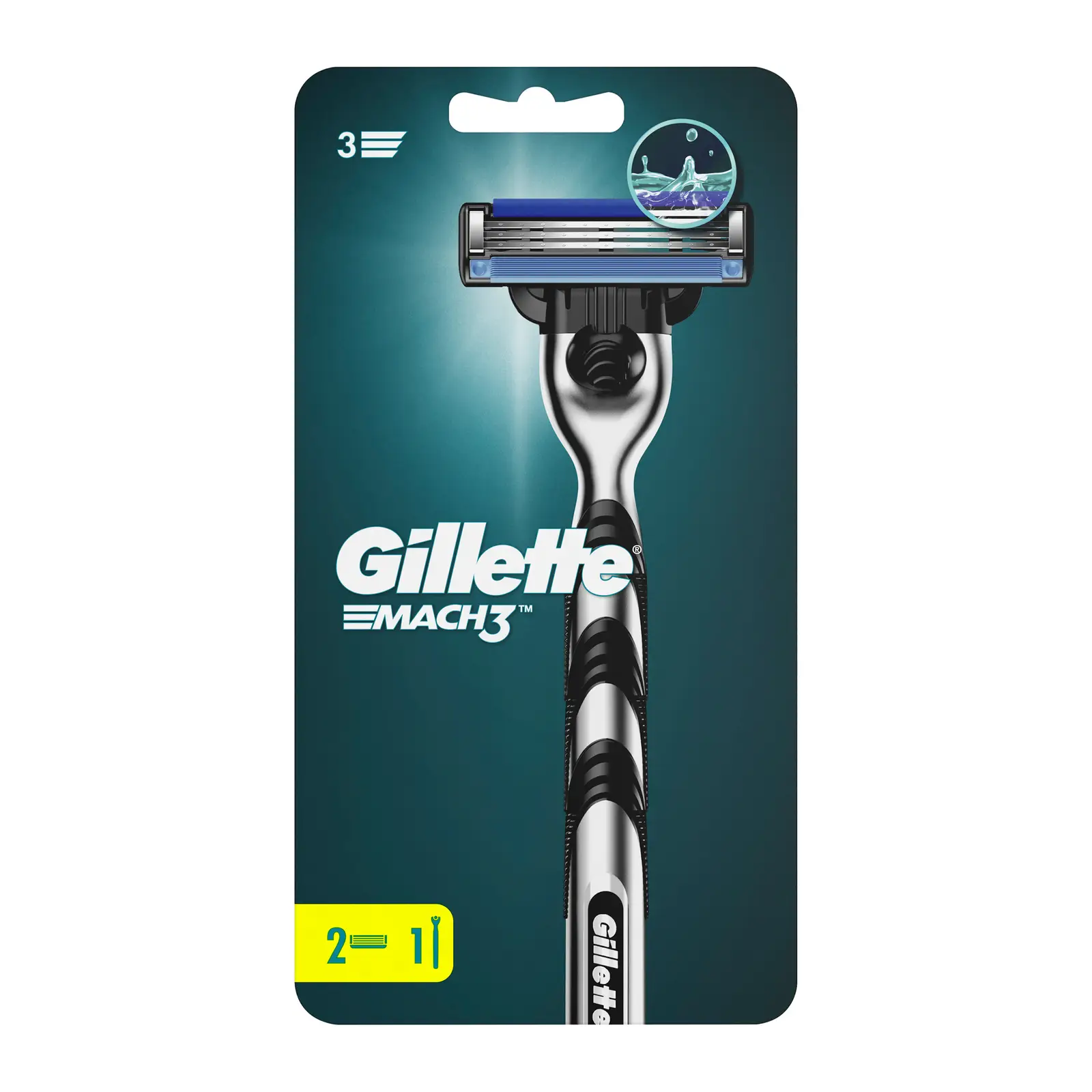 Бритва Gillette Mach3 с 2 сменными кассетами