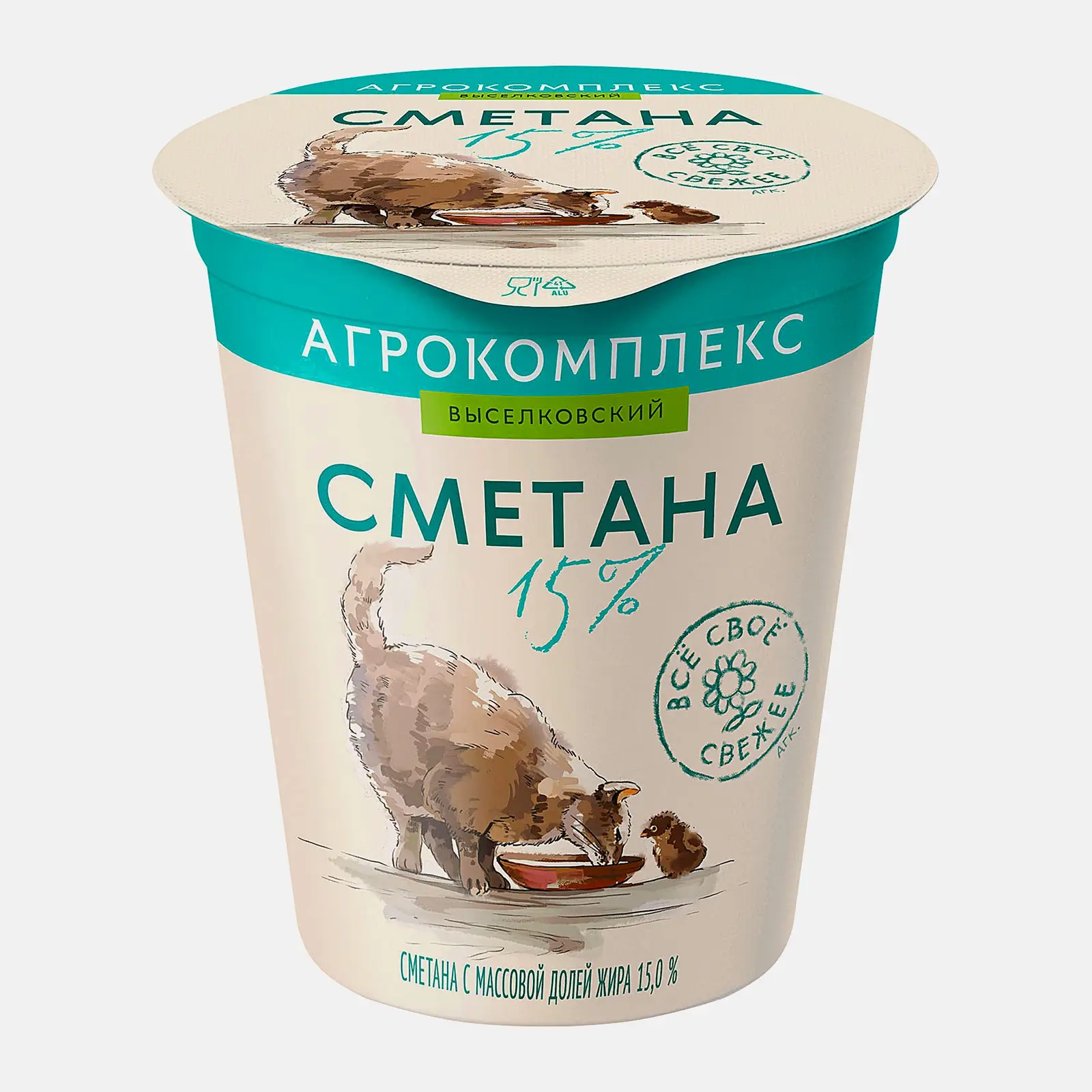 Сметана Агрокомплекс 15% 300г