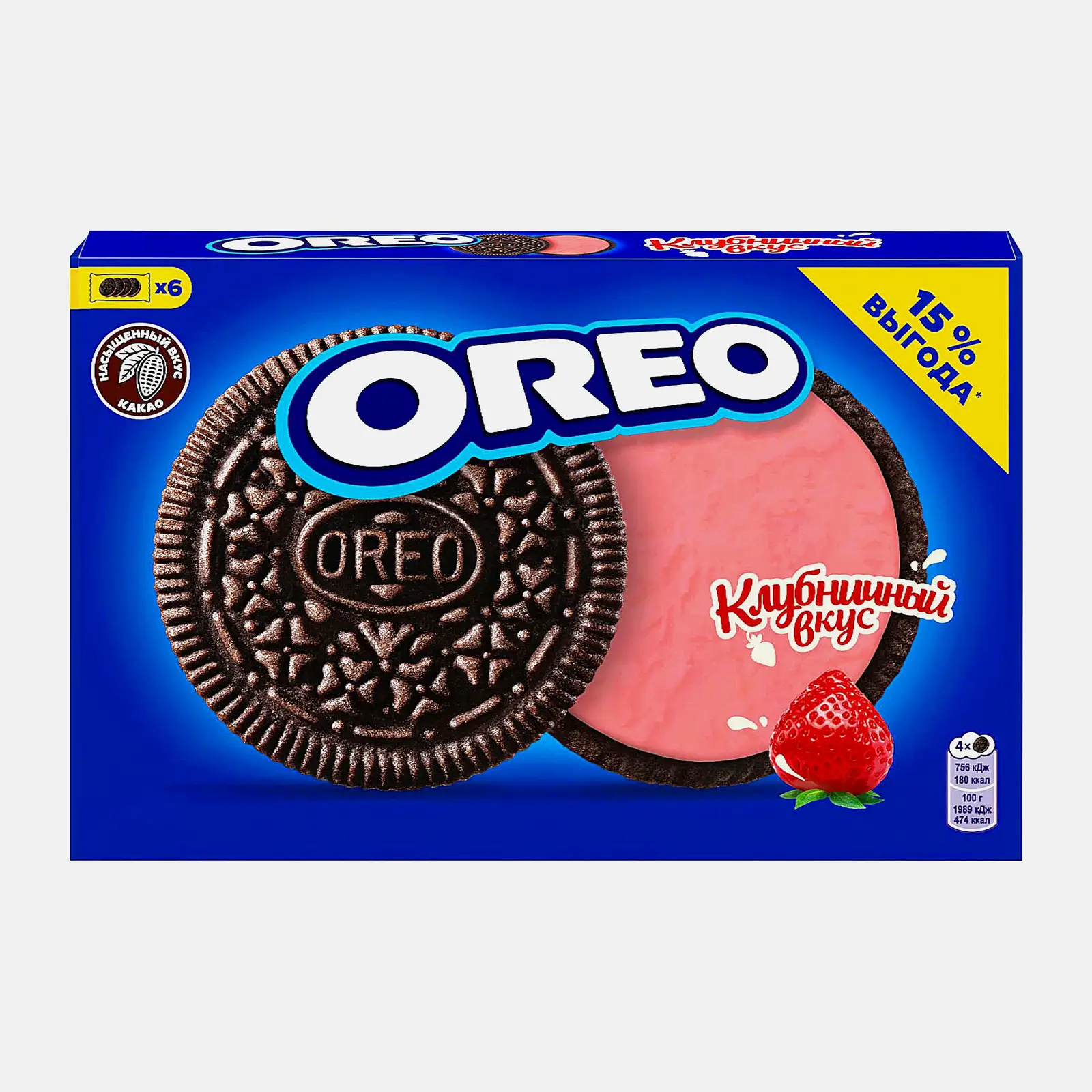 Изображение товара Печенье с клубничной начинкой Oreo 228г