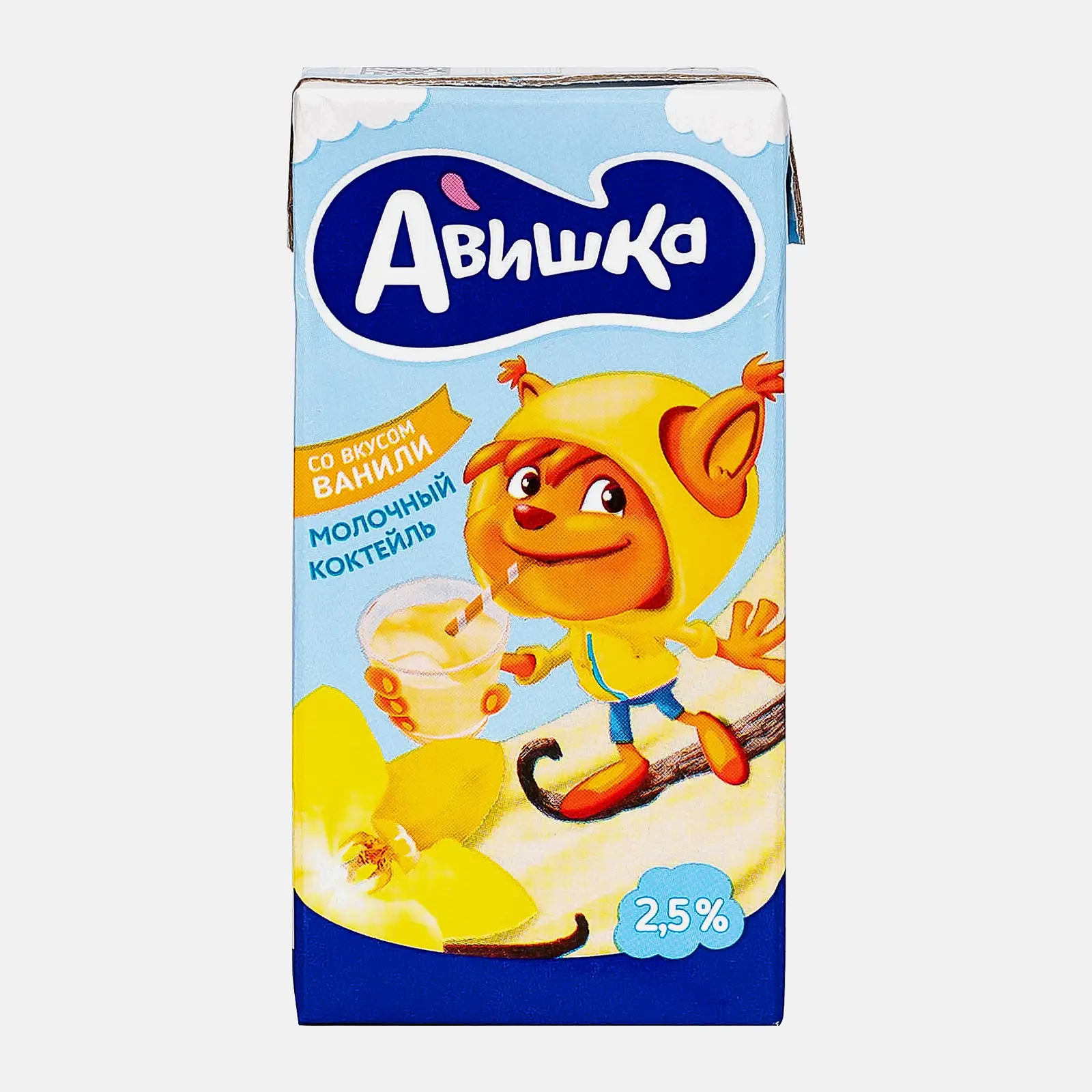 Изображение товара Молочный коктейль Авишка Ваниль 2.5% 200мл