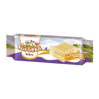 Изображение товара Вафли Коровка вкус топленое молоко Рот фронт 300г