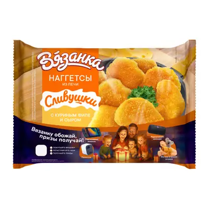Изображение товара Наггетсы Вязанка Сливушки с куриным филе и сыром 250г