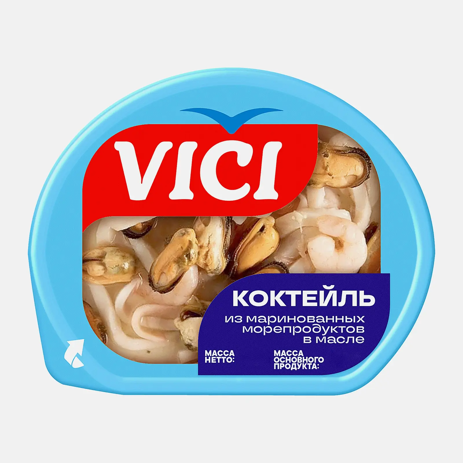 Изображение товара Коктейль Vici Любо есть из морепродуктов в масле 200г