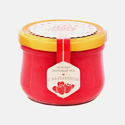 Мед Miel de Lamour Кремовый с клубникой 250г