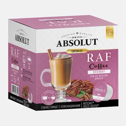 Кофе в капсулах Absolut Drive Раф Брауни Dolce Gusto 204г