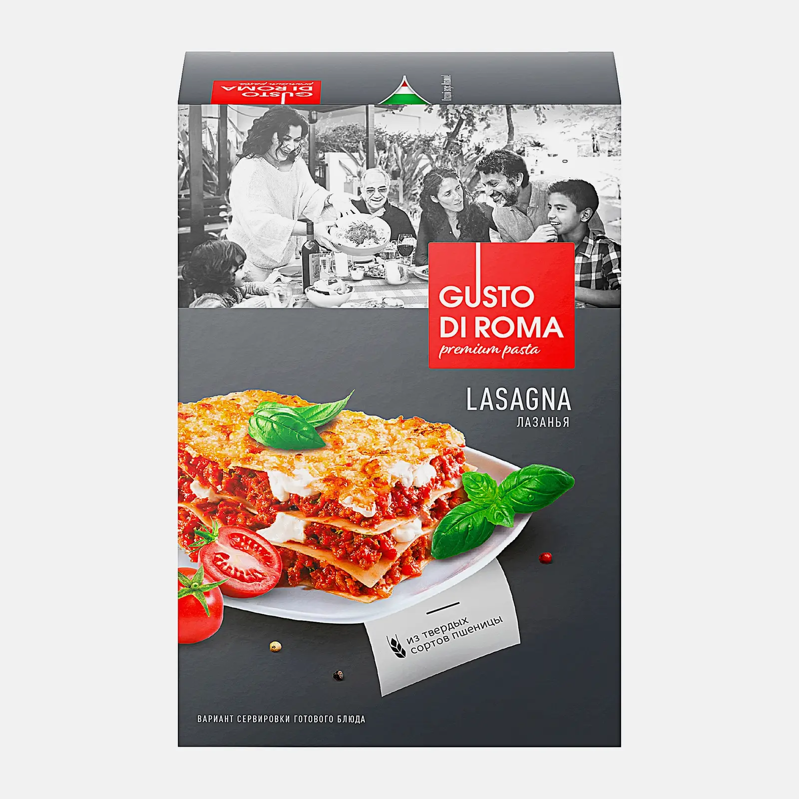 Изображение товара Лазанья Gusto di Roma Твёрдая пшеница 0.25 кг