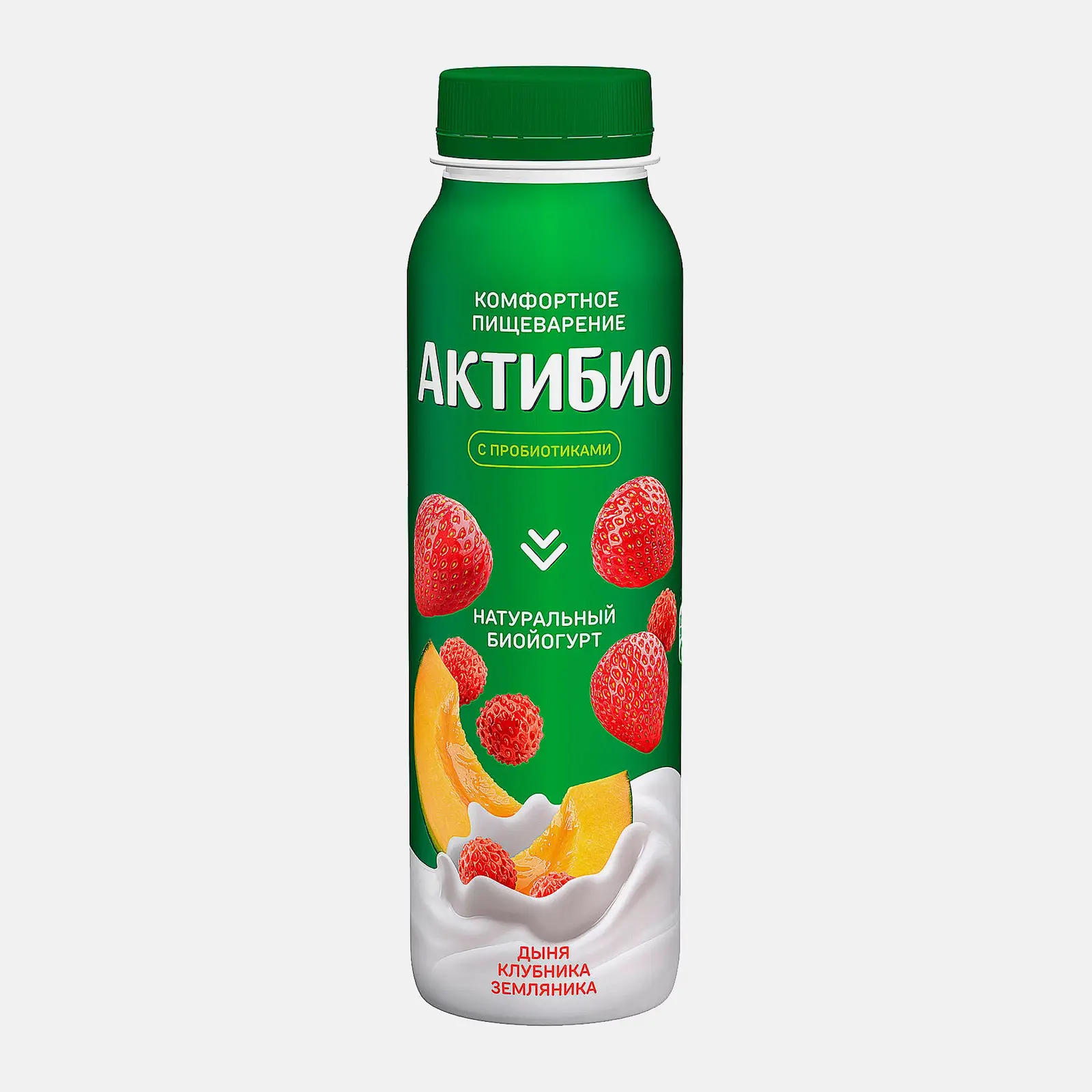 Биойогурт Актибио питьевой дыня клубника земляника 1.5% 260г