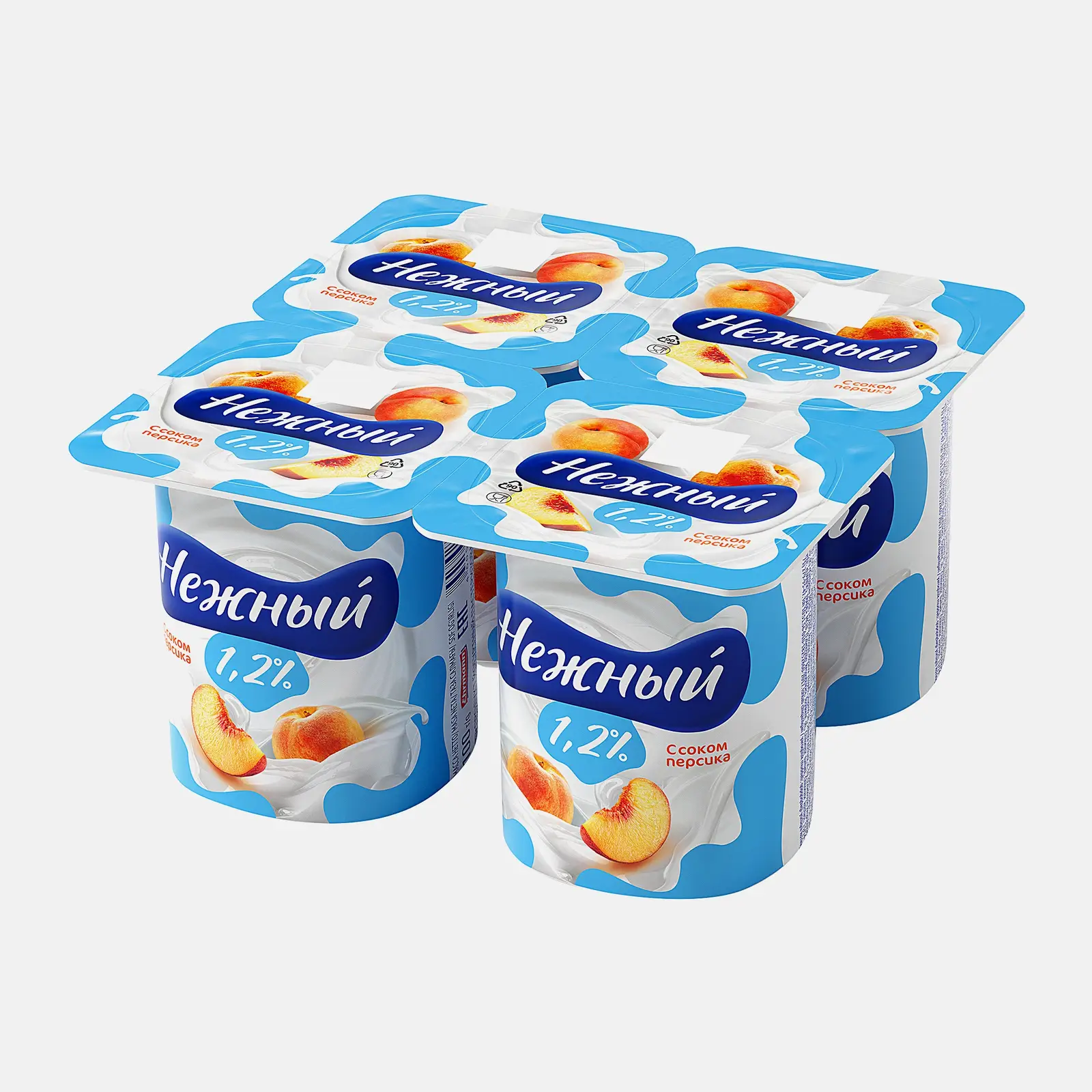 Продукт йогуртный Campina Нежный с соком персика 1.2% 100г