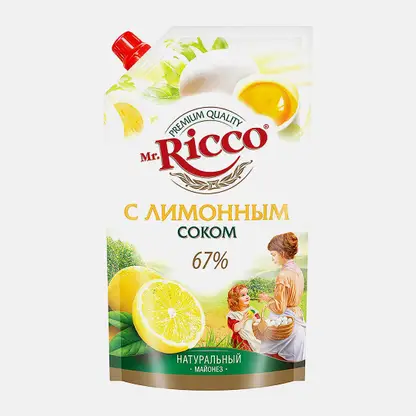Майонез Mr. Ricco с лимонным соком 67% 375г